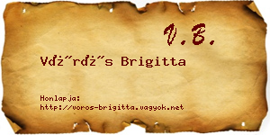 Vörös Brigitta névjegykártya